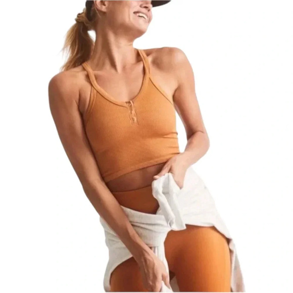 Free People Movement Free Throw Henley - Toasted Coconut - Size L - Picture 1 of 4